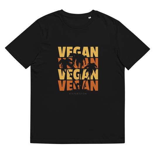 Distorzzion Tribe Vegan Palms Unisex organic Vegan T-shirt